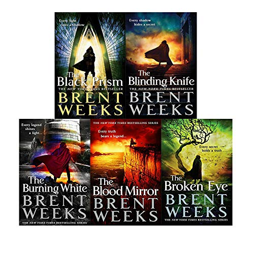 Brent Weeks 5 Books Collection Set (The Black Prism, The Blinding Knife, The Broken Eye, The Blood Mirror, The Burning White)