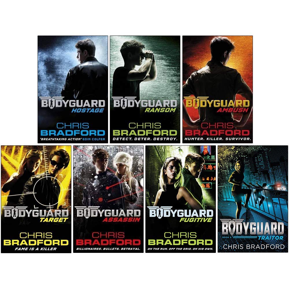 Bodyguard Series 7 Books Collection Set By Chris Bradford (Hostage, Ransom, Ambush, Target, Assassin, Fugitive. Traitor)