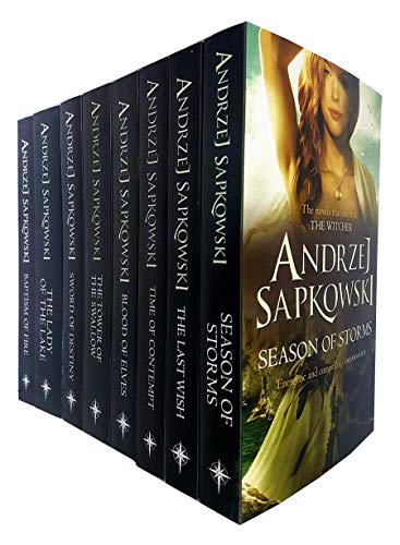 Witcher Series by Andrzej Sapkowski 8 Books Collection Set NETFLIX (The Last Wish, Sword of Destiny, Blood of Elves, Time of Contempt, Baptism of Fire & Seasons of Storm)