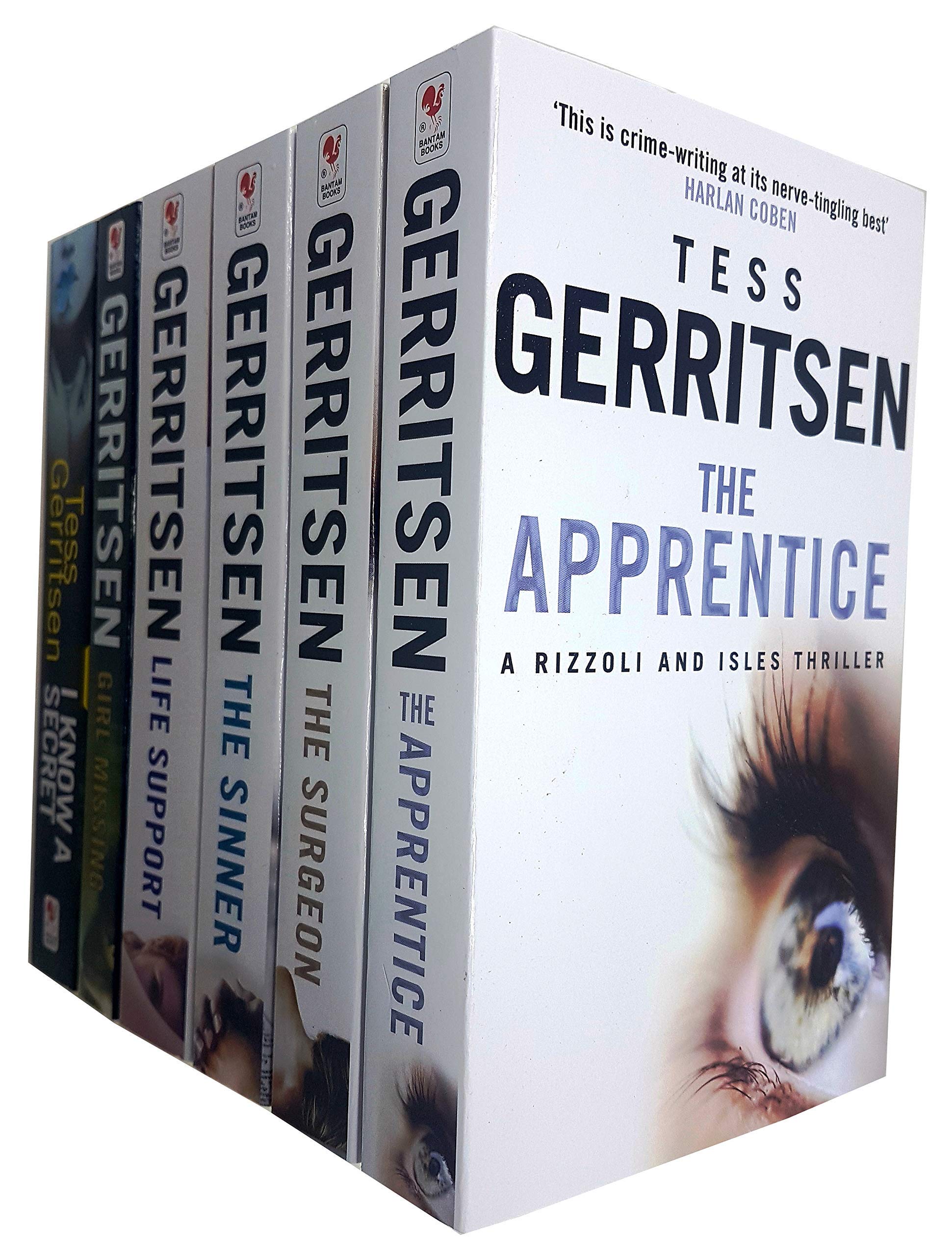 Tess Gerritsen Rizzoli & Isles Series 6 Books Collection Set (The Apprentice, The Surgeon, The Sinner, Life Support, Girl Missing, I Know a Secret)