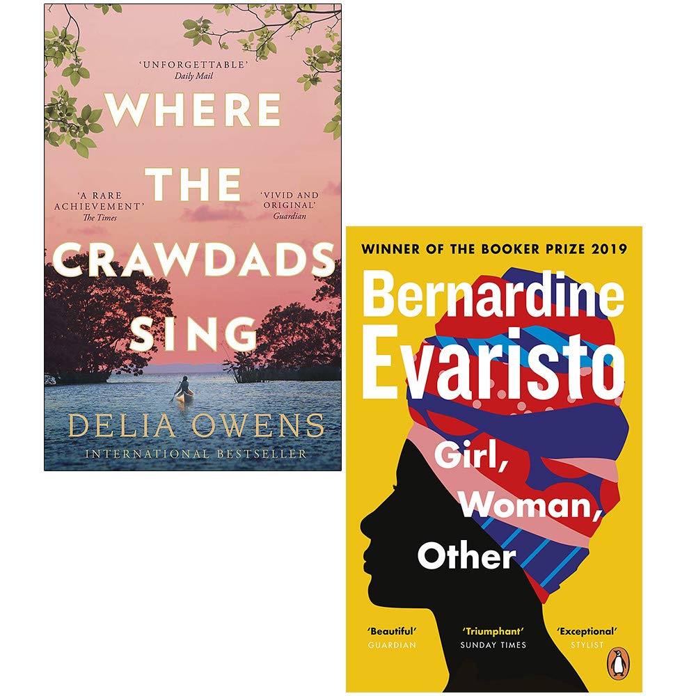 Where The Crawdads Sing By Delia Owens and Girl Woman Other By Bernardine Evaristo 2 Books Collection Set