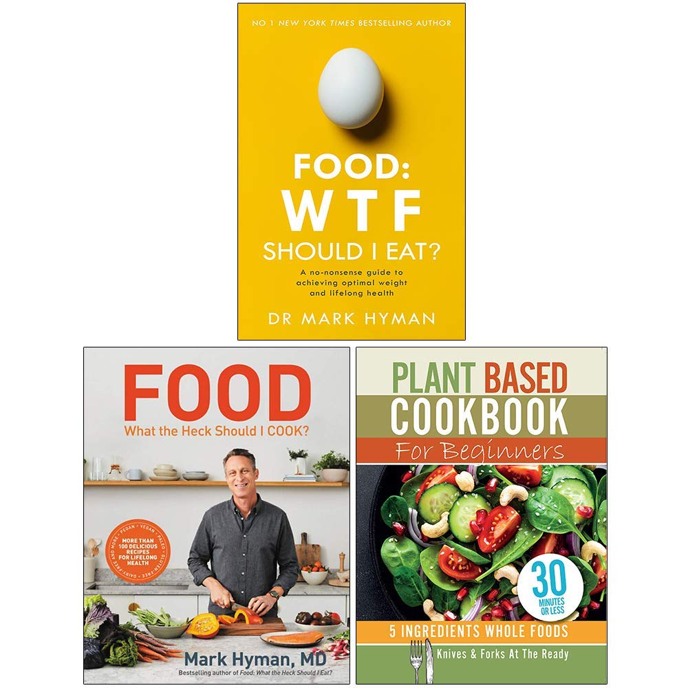 Food WTF Should I Eat, Food What the Heck Should I Cook [Hardcover], Plant Based Cookbook For Beginners 3 Books Collection Set
