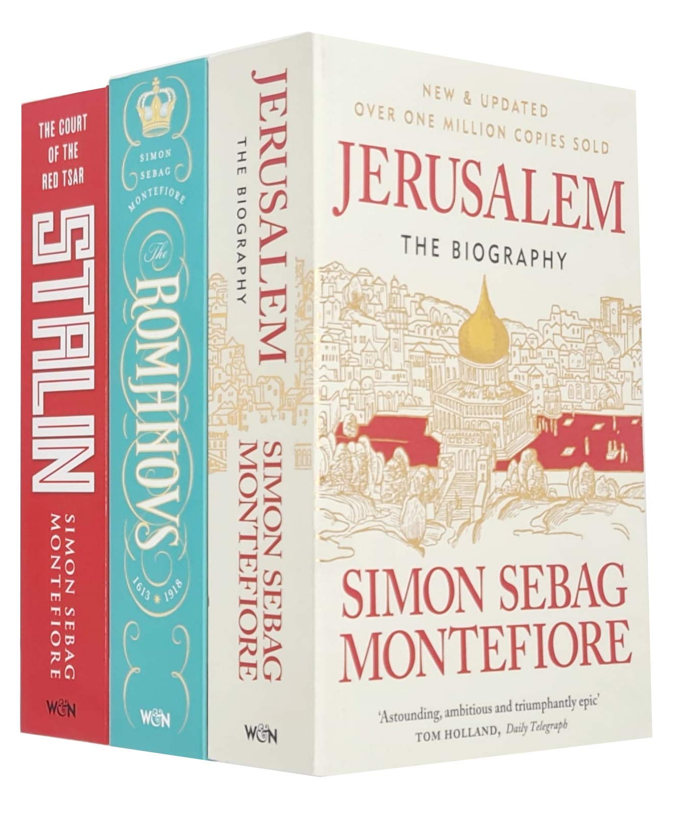 Simon Sebag Montefiore Collection 3 Books Set (The Romanovs 1613-1918, Stalin The Court of the Red Tsar, Jerusalem The Biography)