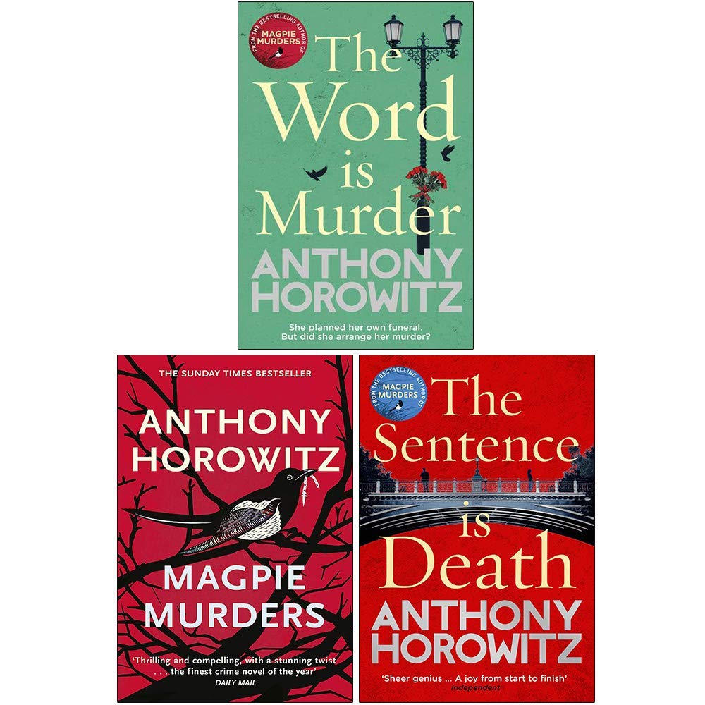 Anthony Horowitz Collection 3 Books Set (The Word Is Murder, Magpie Murders, The Sentence is Death)