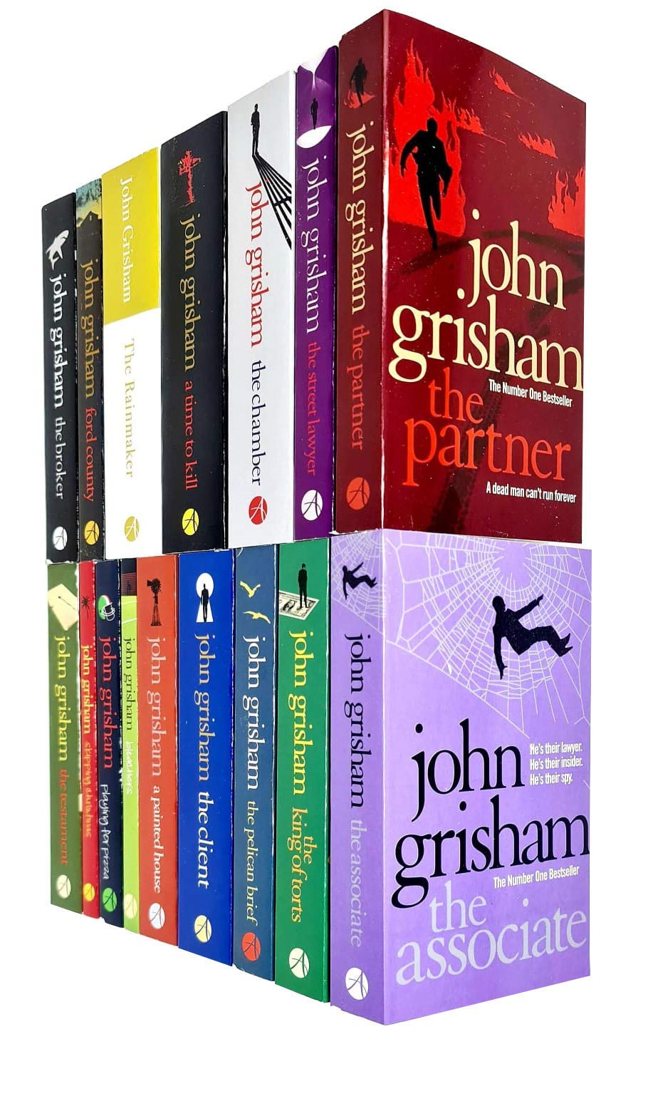 John Grisham Collection 16 Books Set (The Partner, The Street Lawyer, The Chamber, A Time To Kill, The Rainmaker, Ford County, The Broker, The Associate, The King Of Torts, The Pelican Brief and More)