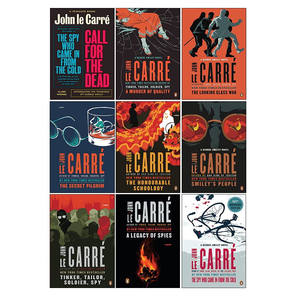 The Smiley Collection 8 Books Set By John Le Carré (Call For The Dead,A Murder Of Quality,The Spy Who Came in from the Cold,Looking Glass War,Tinker Tailor Soldier Spy,Honourable Schoolboy & More)