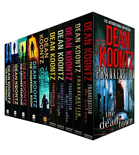 Dean Koontz Frankenstein & Jane Hawk Series Collection 10 Books Set (Prodigal Son,City of Night,Dead and Alive,Lost Souls,Dead Town,Silent Corner,Whispering Room,Crooked Staircase and More)