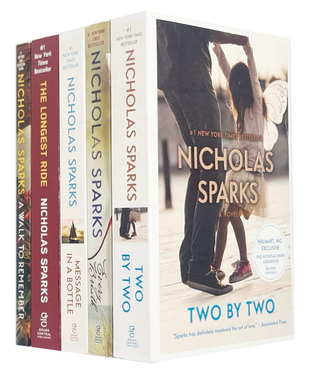Nicholas Sparks Collection 5 Books Set (Two by Two, Every Breath, Message in a Bottle, The Longest Ride, A Walk to Remember)