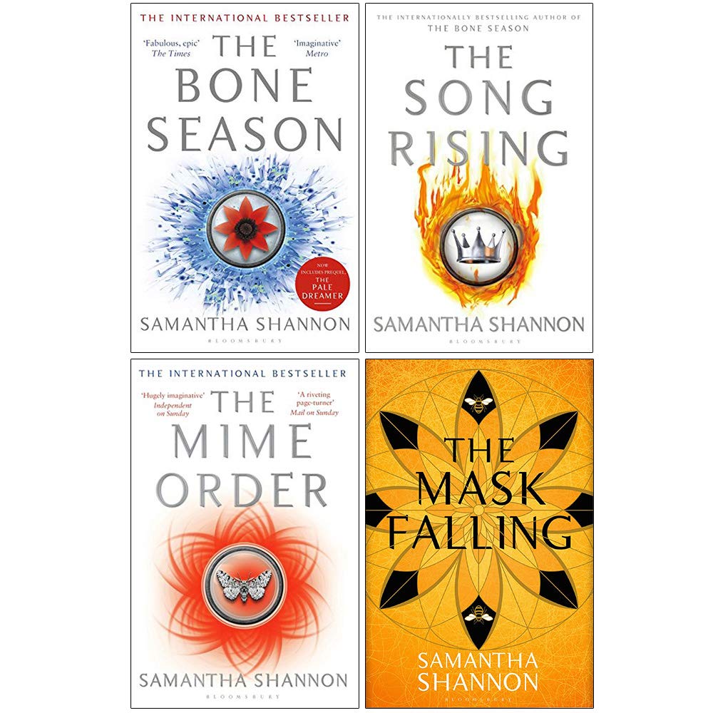 Samantha Shannon Bone Season Series 4 Bücher-Sammlungsset (The Bone Season, The Mime Order, The Song Rising, The Mask Falling)