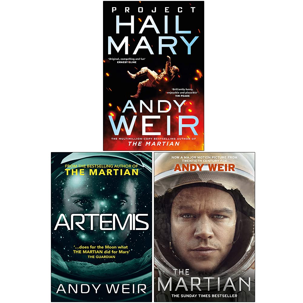 Andy Weir Collection 3 Books Set (Project Hail Mary [Hardcover], Artemis, The Martian)