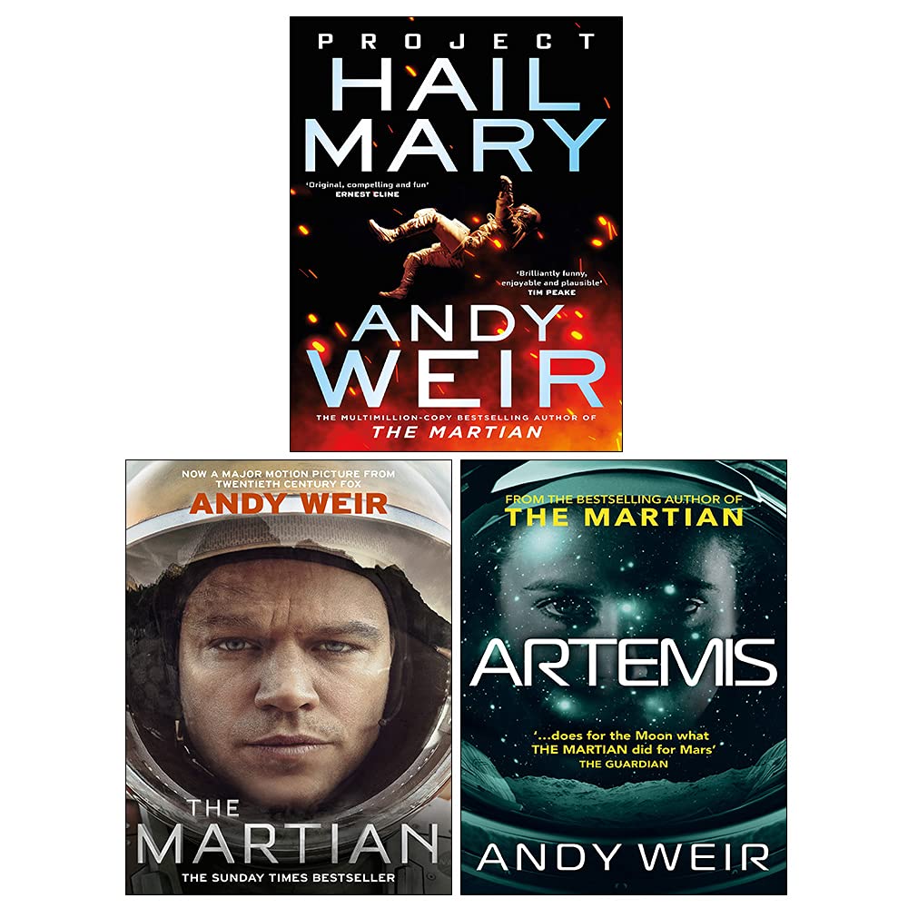Andy Weir 3 Books Collection Set(Project Hail Mary [Hardcover], Artemis, The Martian)