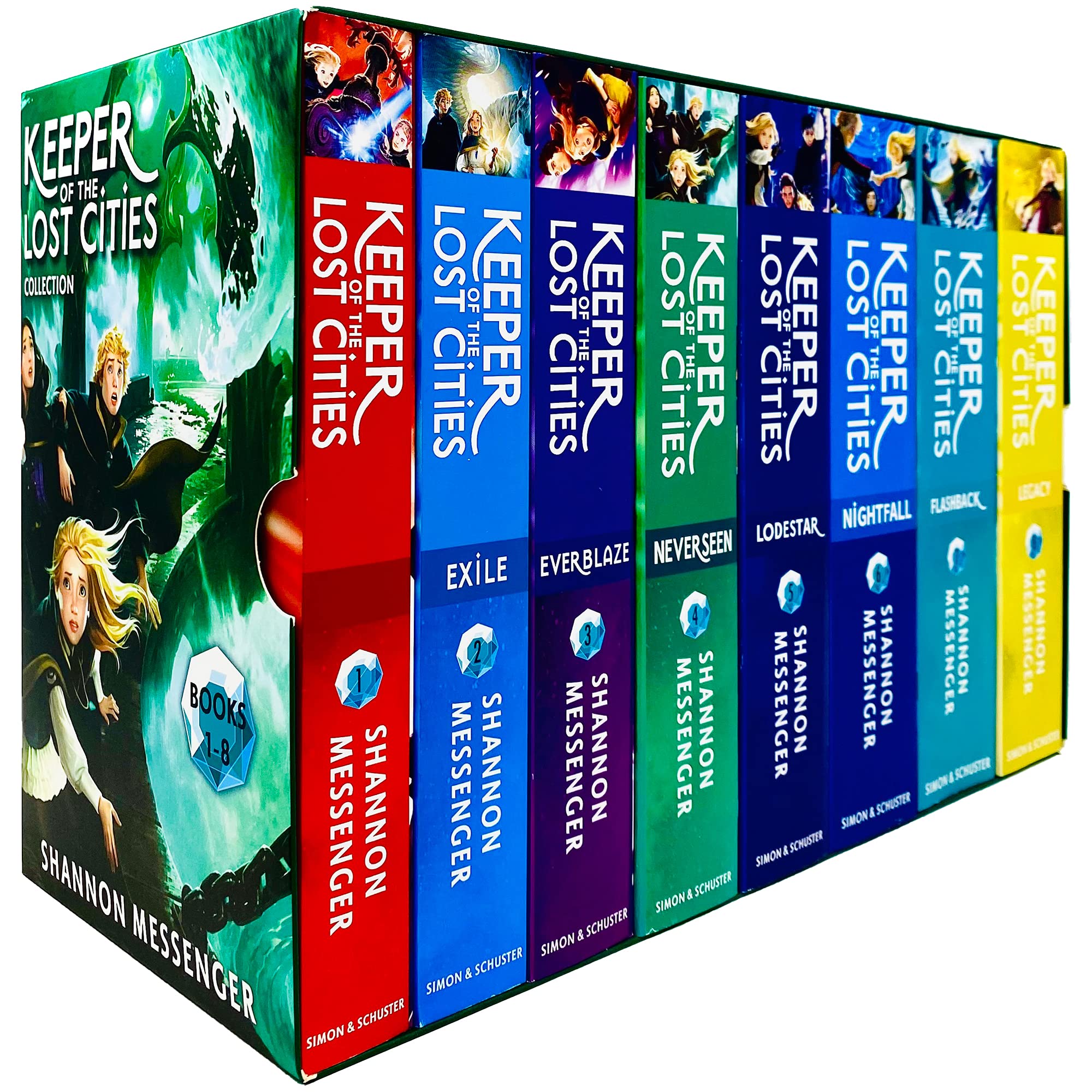 Keeper of the Lost Cities Series Volume 1 – 8 Sammelbücher Box Set von Shannon Messenger (Keeper of the Lost Cities, Exile, Everblaze, Neverseen, Lodestar, Nightfall, Flashback & Legacy)