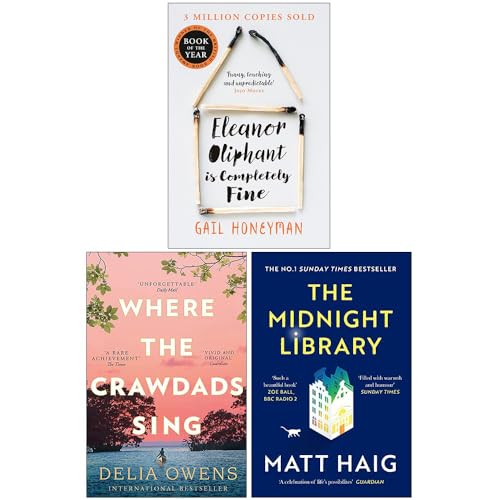 Eleanor Oliphant Is Completely Fine, Where the Crawdads Sing, The Midnight Library 3 Books Collection Set