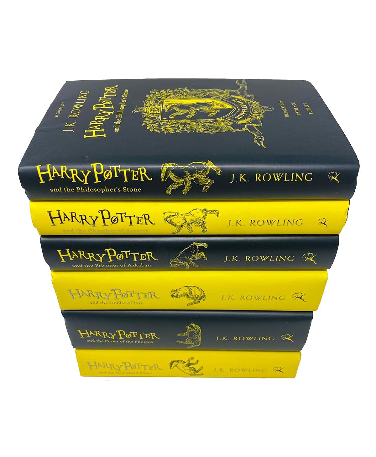 Harry Potter House Hufflepuff Edition Series 6 Books Collection Set By J.K. Rowling (Philosopher's Stone, Chamber of Secrets,Prisoner of Azkaban,Goblet of Fire,Order of the Phoenix,Half-Blood Prince)