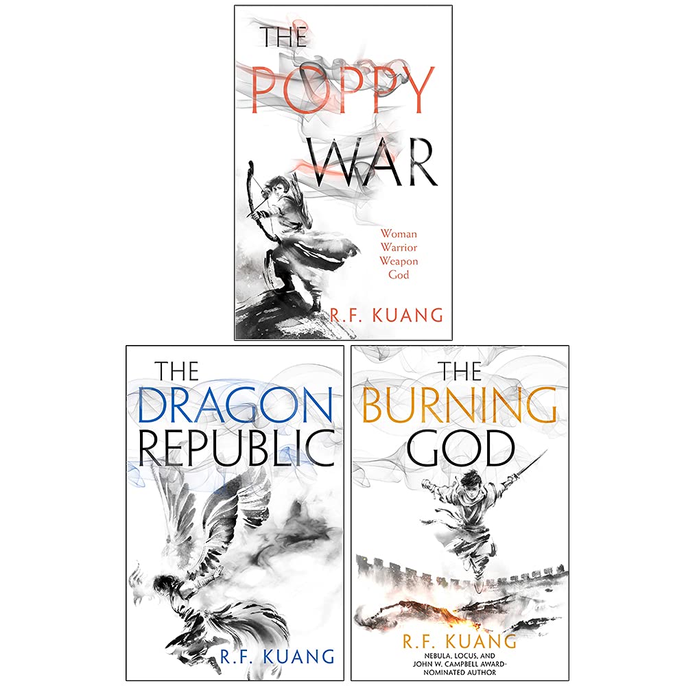 Poppy War Series 3 Books Collection Set By R.F. Kuang (The Poppy War, The Dragon Republic, [Hardcover] The Burning God)