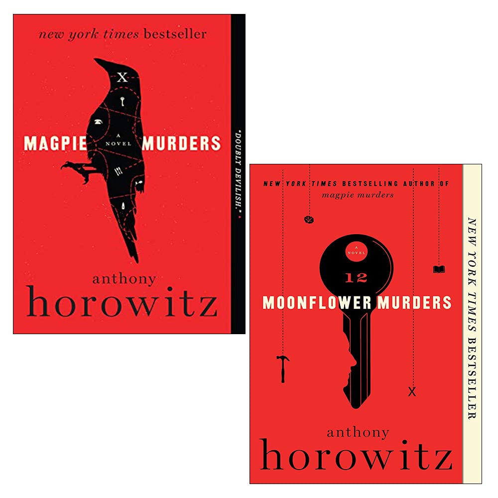 Anthony Horowitz 2 Books Collection Set (Magpie Murders, Moonflower Murders)