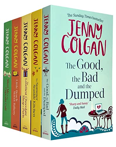 Jenny Colgan Collection 5 Books Set (The Good The Bad And The Dumped, The Summer Seaside Kitchen, The Loveliest Chocolate Shop in Paris, Little Beach Street Bakery, Meet Me At The Cupcake Café)