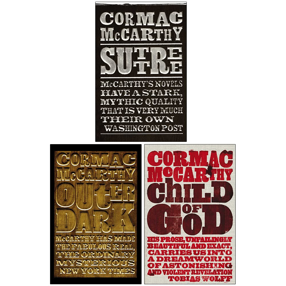 Cormac McCarthy Collection 3 Books Set (Suttree, Outer Dark, Child of God)