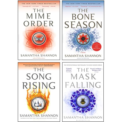 Samantha Shannon Bone Season Series Collection 4 Books Set (The Bone Season, The Mime Order, The Song Rising, The Mask Falling)