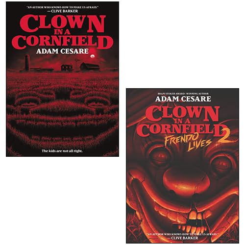 Adam Cesare 2 Books Collection Set (Clown in a Cornfield, Clown in a Cornfield 2: Frendo Lives [Hardcover])