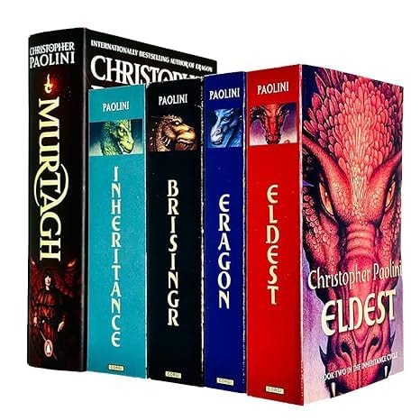 Christopher Paolini 5 Books Collection Set (Eragon, Eldest, Brisingr, Inheritance & More )