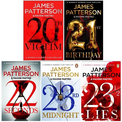 Women's Murder Club Series 5 Books Collection Set By James Patterson (20th Victim, 21st Birthday, 22 Seconds, 23rd Midnight, 23 1/2 Lies)