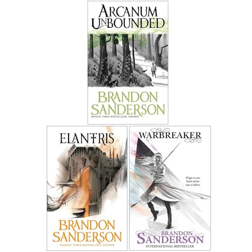 Brandon Sanderson 3 Books Collection Set (Arcanum Unbounded, Elantris, Warbreaker)