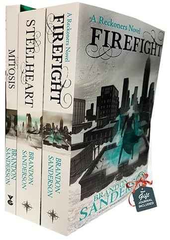 Brandon Sanderson Reckoners Series 3 Books Bundle Collection With Gift Journal (Firefight, Steelheart, Mitosis)