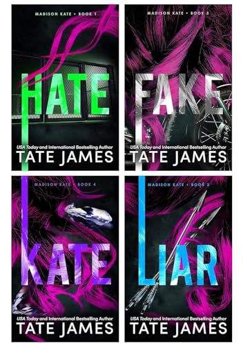 Madison Kate Series 4 Books Collection Set By Tate James (Hate, Liar, Fake, Kate)