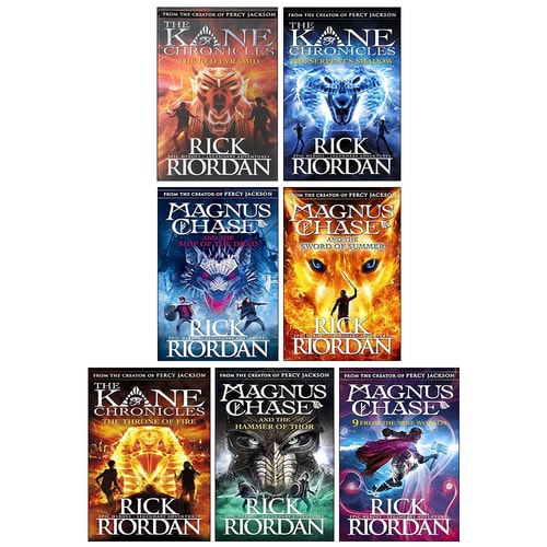 Kane Chronicles & Magnus Chase and the Gods of Asgard 7 Books Collection Set(The Red Pyramid, The Throne of Fire, The Serpent's Shadow, The Sword of Summer, The Hammer of Thor & More)
