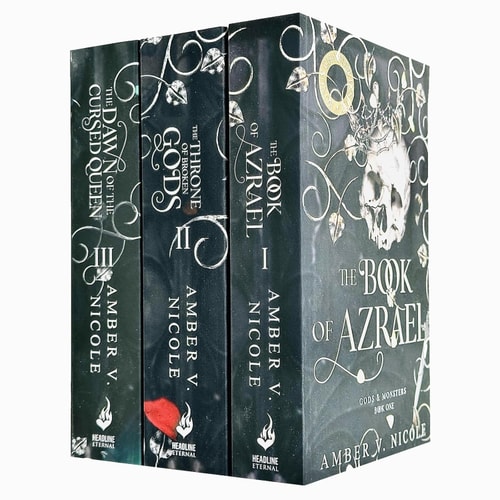 Gods & Monsters Series 3 Books Collection Set By Amber V. Nicole(The Book of Azrael, The Throne of Broken Gods, The Dawn of the Cursed Queen)