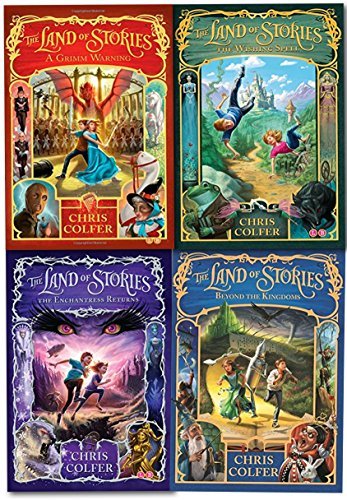 Land of Stories Chirs Colfer Collection 6 Books Box Set (Wishing Spell, Grim Warning, Enchantress Returns, An Authors Oddyssey, Worlds Collide)