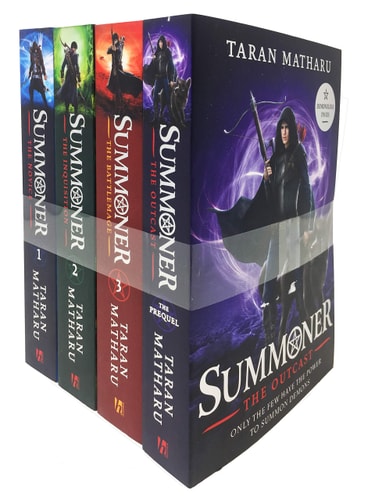 Taran Matharu The Summoner 4 Books Collection Set (The Battlemage, The Novice, The Inquisition, The Outcast)