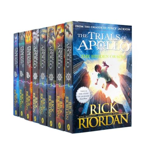 Rick Riordan Trials of Apollo & Magnus Chase Series 8 Book Set Collection