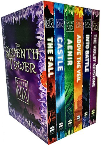 Garth Nix The Seventh Tower Collection 6 Books Box Set (Aenir, Castle, The Fall, Into Battle, Above the Veil, The Violet Keystone)