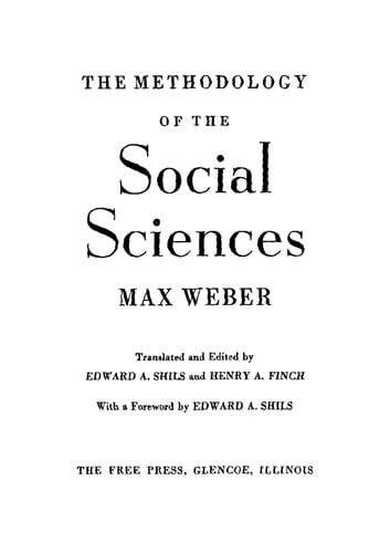 The Methodology Of The Social Sciences