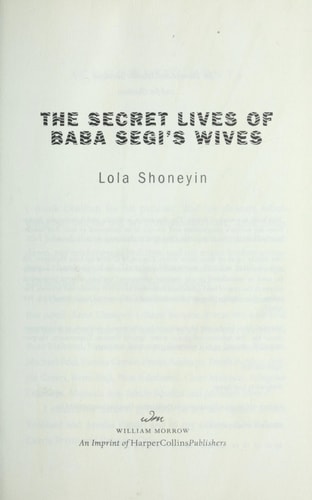 The Secret Lives of Baba Segi's Wives: A Novel