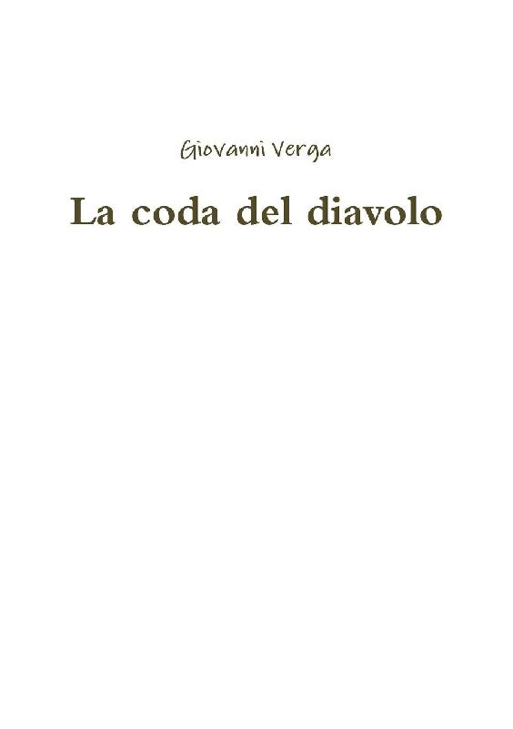 La coda del diavolo