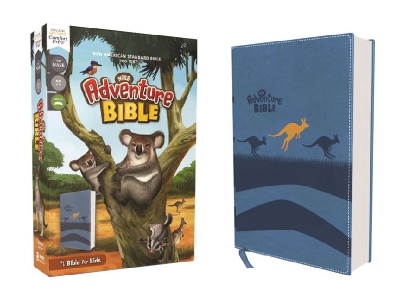 Nasb, Adventure Bible, Leathersoft, Blue, Full Color Interior, Red Letter Edition, 1995 Text, Comfort Print