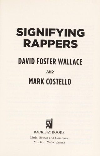 Signifying Rappers