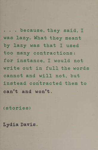 Can't and Won't: Stories