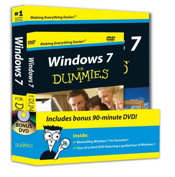 Windows 7 For Dummies Book + DVD bundle