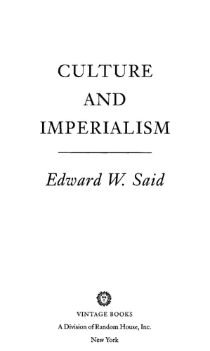 Culture and Imperialism