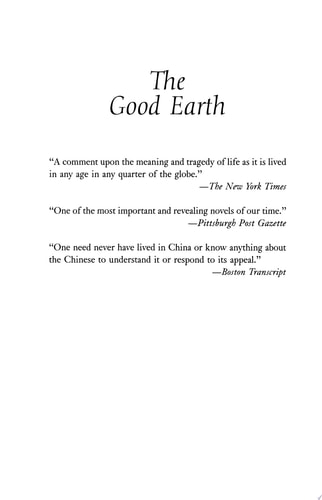 The Good Earth (Oprah's Book Club)