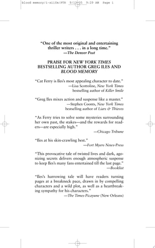 Blood Memory: A Novel