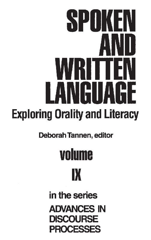 Spoken and Written Language