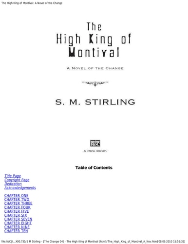 The High King of Montival (Emberverse Book 7)