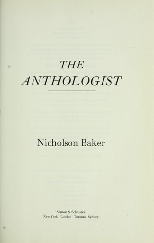 The Anthologist: A Novel