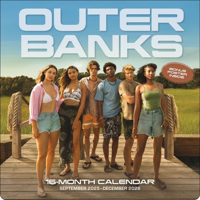 Outer Banks 16-Month 2025-2026 Wall Calendar with Bonus Poster