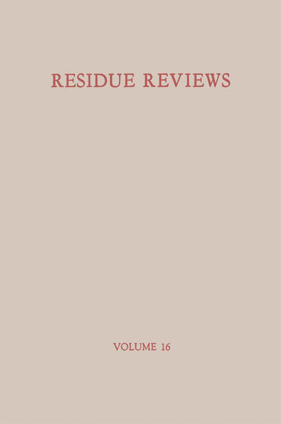 Residue Reviews / Rückstands-Berichte